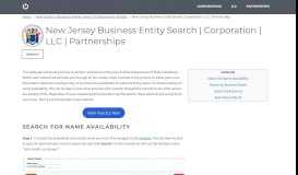 
							         New Jersey Business Entity Search | Corporation | LLC | Partnerships |								  
							    