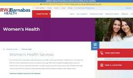 
							         New Jersey Women's Health | RWJBarnabas Health								  
							    