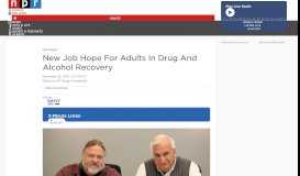 
							         New Job Hope For Adults In Drug And Alcohol Recovery : NPR								  
							    