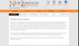 
							         New Lebanon CSD Student Portal Open								  
							    