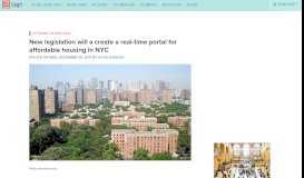 
							         New legislation will a create a real-time portal for affordable housing in ...								  
							    