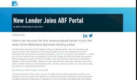 
							         New Lender Joins ABF Portal - AltFi News								  
							    