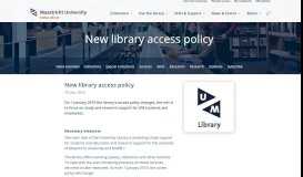 
							         New library access policy - Online Library | Maastricht University								  
							    