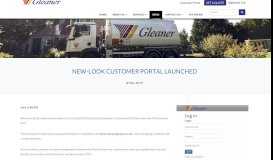 
							         New-look Customer Portal Launched | Gleaner - Gleaner Oils								  
							    