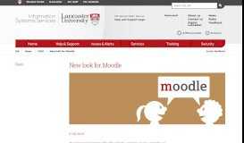 
							         New look for Moodle | Information Systems Services | Lancaster ...								  
							    