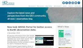 
							         New look GEOSS Portal for better access to Earth observation data.								  
							    