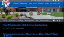 
							         New Manchester High School Graduation - UWG								  
							    
