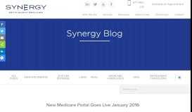 
							         New Medicare Portal Goes Live January 2016 | Synergy Settlements								  
							    