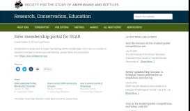 
							         New membership portal for SSAR – Society for the Study of ...								  
							    