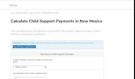 
							         New Mexico Child Support Calculator | AllLaw								  
							    