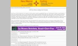 
							         New Mexico Cycling Calendar								  
							    