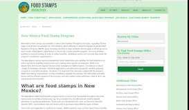 
							         New Mexico Food Stamp Program - Supplemental Nutrition Assistance								  
							    