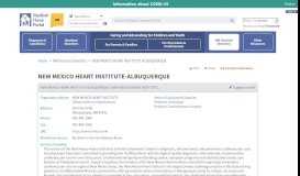 
							         NEW MEXICO HEART INSTITUTE ... - New Mexico Medical Home Portal								  
							    
