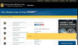 
							         New Mexico Law Enforcement Line of Duty Deaths - ODMP								  
							    