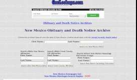 
							         New Mexico Obituary and Death Notice Archive - Page 662								  
							    