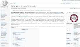 
							         New Mexico State University - Wikipedia								  
							    