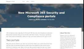 
							         New Microsoft 365 Security and Compliance portals - Bloggerz.cloud								  
							    