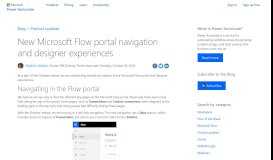 
							         New Microsoft Flow portal navigation and designer experiences | Flow ...								  
							    