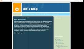 
							         New Movements - Ido's Blog								  
							    