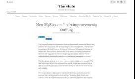 
							         New MyStevens login improvements coming | The Stute								  
							    