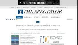 
							         New mytv10 streaming app now available on campus – The Spectator								  
							    