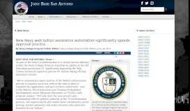 
							         New Navy web tuition assistance automation significantly speeds ...								  
							    