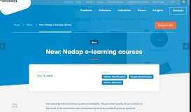 
							         New: Nedap e-learning courses - Nedap								  
							    