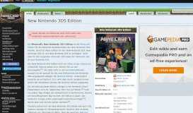 
							         New Nintendo 3DS Edition – Das offizielle Minecraft Wiki								  
							    