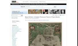 
							         New Online: A Digital Treasure Trove of Rare Books | Library of ...								  
							    