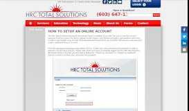 
							         New Online Account Setup - HRC Total Solutions								  
							    