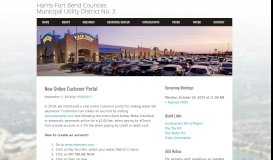 
							         New Online Customer Portal – Harris-Fort Bend Counties Municipal ...								  
							    