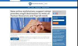 
							         New online mySolutions support center provides single destination to ...								  
							    