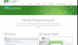 
							         New Online Portal | Millennium Trust Company								  
							    