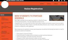 
							         New - Online Registration - Portage Community School District								  
							    