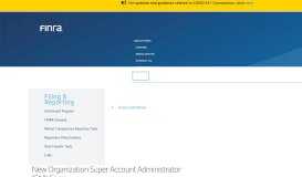
							         New Organization Super Account Administrator (SAA) Form | FINRA.org								  
							    