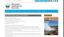 
							         New Paleontology Portal on SVP Website | Houston Geological Society								  
							    