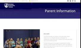 
							         New Parent Information – Christian Community Schools								  
							    