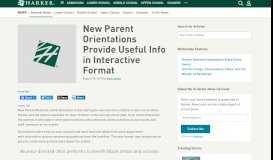 
							         New Parent Orientations Provide Useful Info in Interactive Format								  
							    