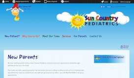 
							         New Parents — Sun Country Pediatrics								  
							    