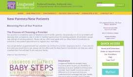 
							         New Parents/New Patients - Longwood Pediatrics								  
							    