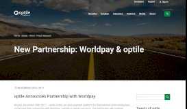 
							         New Partnership: Worldpay & optile - optile								  
							    
