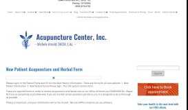 
							         New Patient Acupuncture and Herbal Form » Acupuncture Center, Inc ...								  
							    