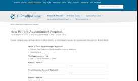 
							         New Patient Appointment Request - The Corvallis Clinic								  
							    