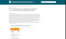 
							         New Patient Form - Sangaree Animal Hospital - Summerville SC ...								  
							    