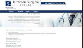 
							         New Patient Forms | Jefferson Surgical Clinic								  
							    
