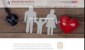 
							         New Patient Info - Arlington Family Practice								  
							    