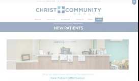 
							         New Patient Information | Augusta GA | Christ Community Health								  
							    