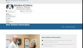 
							         New Patient Information | Bighorn Medical Center								  
							    