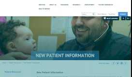 
							         New Patient Information | Community Health Care								  
							    