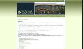 
							         New Patient Information | Kentwood Family Physicians								  
							    